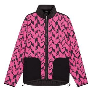 GSTQ Reversible Jacket Pink Black Herringbone Men's XS / Woman's‎ L